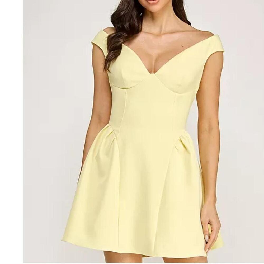 City Studio Yellow mini dress
